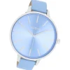 Oozoo Damen Armbanduhr Timepieces Analog Leder hellblau UOC11073