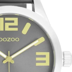 Oozoo Damen Armbanduhr Timepieces Analog Leder grau UOC1087A
