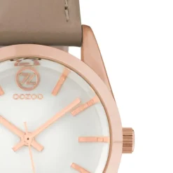 Oozoo Damen Armbanduhr Timepieces Analog Leder taupe hellbraun UOC10187