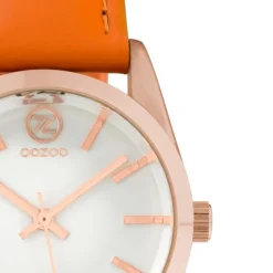 Oozoo Damen Armbanduhr Timepieces Analog Leder orange UOC10188