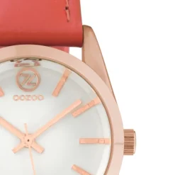 Oozoo Damen Armbanduhr Timepieces Analog Leder rot UOC10190