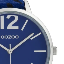 Oozoo Damen Armbanduhr Timepieces Analog Leder blau schwarz UOC10195