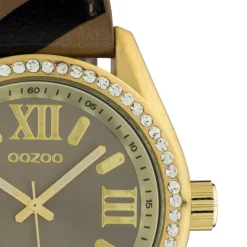 Oozoo Damen Armbanduhr Timepieces Analog Leder bronze schwarz UOC10271