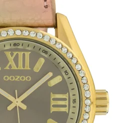 Oozoo Damen Armbanduhr Timepieces Analog Leder rosegold UOC10273