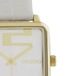 Oozoo Damen Armbanduhr Timepieces Analog Leder hellgrau UOC10365