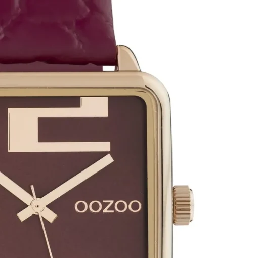 Oozoo Damen Armbanduhr Timepieces Analog Leder rot UOC10368