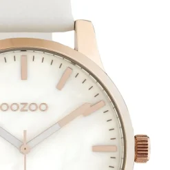 Oozoo Damen Armbanduhr Timepieces Analog Leder weiß UOC10725