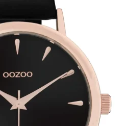 Oozoo Damen Armbanduhr Timepieces Analog Leder schwarz UOC10829