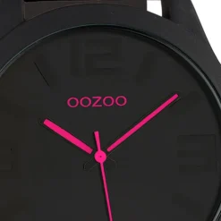 Oozoo Damen Armbanduhr Timepieces Analog Leder schwarz UOC1068A