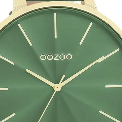 Oozoo Damen Armbanduhr Timepieces Analog Leder grün UOC11349