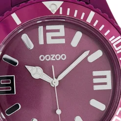 Oozoo Damen Armbanduhr Timepieces Analog Silikon lila UOC5026A