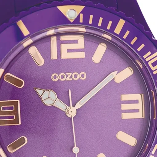 Oozoo Damen Armbanduhr Timepieces Analog Silikon lila UOC5031A