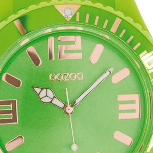 Oozoo Damen Armbanduhr Timepieces Analog Silikon grün UOC5038A