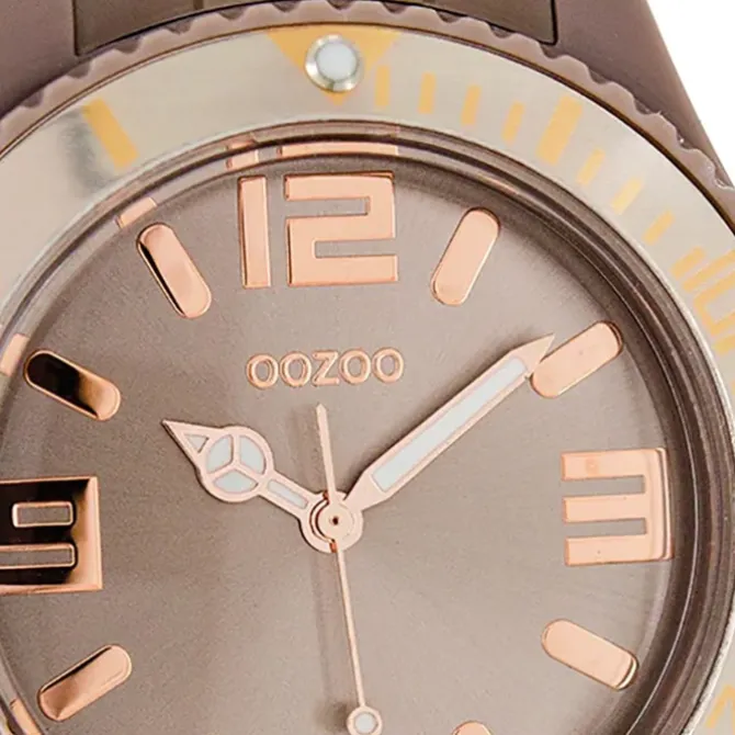 Oozoo Damen Armbanduhr Timepieces Analog Silikon hellbraun UOC5041A
