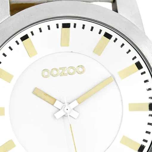 Oozoo Damen Armbanduhr Timepieces Analog Leder weiß UOC6116A