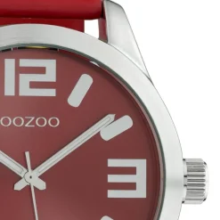 Oozoo Damen Armbanduhr Timepieces C10237 Analog Leder rot UOC10237