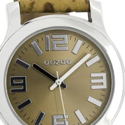 Oozoo Damen Armbanduhr Timepieces Analog Leder beige dunkelbraun UOC7125A