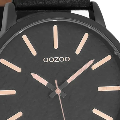 Oozoo Damen Armbanduhr Timepieces Analog Leder schwarz UOC9029A
