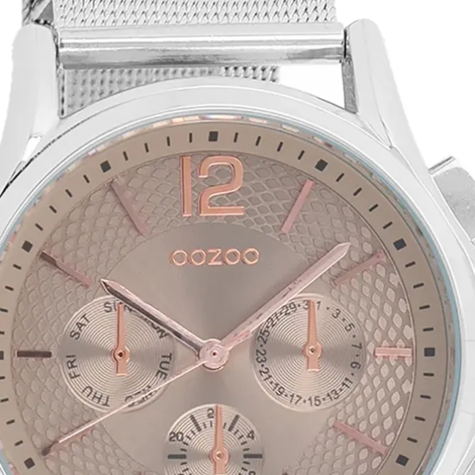 Oozoo Damen Armbanduhr Timepieces Analog Metall silber UOC9107A