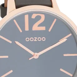 Oozoo Damen Armbanduhr Timepieces Analog Leder grau UOC9153A
