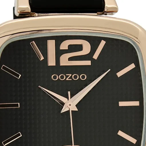 Oozoo Damen Armbanduhr Timepieces Analog Leder schwarz UOC9184A