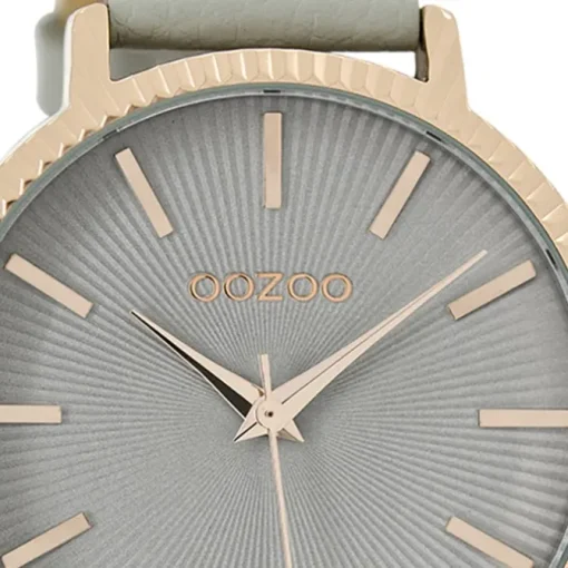 Oozoo Damen Armbanduhr Timepieces Analog Leder grau UOC9195A