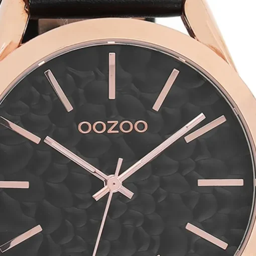 Oozoo Damen Armbanduhr Timepieces Analog Leder schwarz UOC9474A