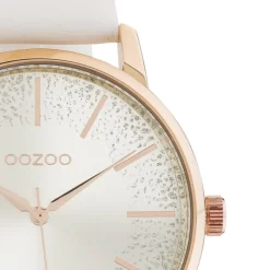 Oozoo Damen Armbanduhr Timepieces C10715 Analog Leder weiß UOC10715