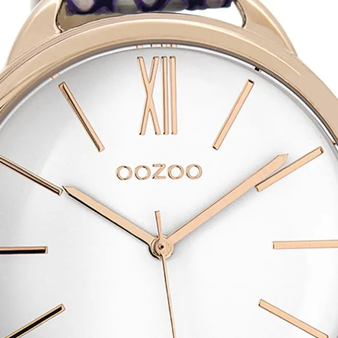Oozoo Damen Armbanduhr Timepieces Analog Leder blau UOC9512A
