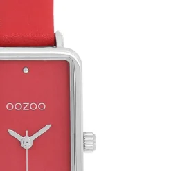 Oozoo Damen Armbanduhr Timepieces Analog Lederband rot UOC11532