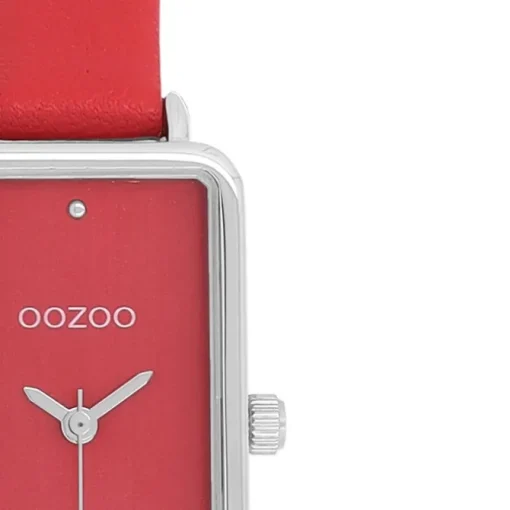 Oozoo Damen Armbanduhr Timepieces Analog Lederband rot UOC11532