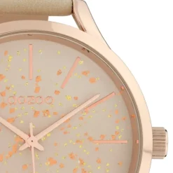 Oozoo Damen Armbanduhr Timepieces C10086 Analog Leder beige UOC10086