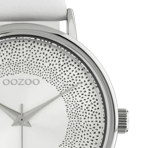 Oozoo Damen Armbanduhr Timepieces C10575 Analog Leder weiß UOC10575