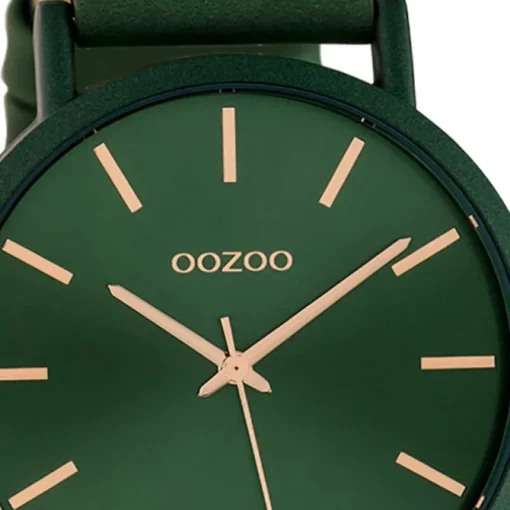 Oozoo Damen Armbanduhr Timepieces Analog Leder grün UOC10453