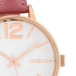 Oozoo Damen Armbanduhr Timepieces Analog Leder pink UOC10456