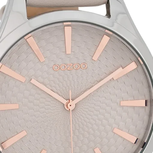 Oozoo Damen Armbanduhr Timepieces Analog Leder grau UOC9685A