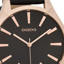 Oozoo Damen Armbanduhr Timepieces Analog Leder schwarz UOC9689A