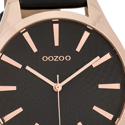 Oozoo Damen Armbanduhr Timepieces Analog Leder schwarz UOC9689A