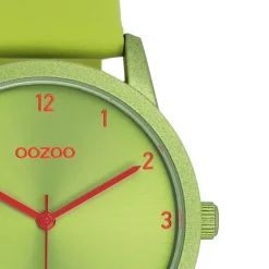 Oozoo Damen Armbanduhr Timepieces Analog Leder grün UOC11169