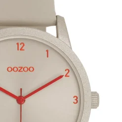 Oozoo Damen Armbanduhr Timepieces Analog Leder taupe grau UOC11170