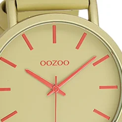 Oozoo Damen Armbanduhr Timepieces Analog Leder olivgrün UOC11181