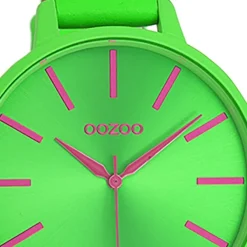 Oozoo Damen Armbanduhr Timepieces Analog Leder grün UOC11183