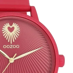 Oozoo Damen Armbanduhr Timepieces Analog Leder pink UOC11247
