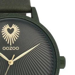 Oozoo Damen Armbanduhr Timepieces Analog Leder forest grün UOC11248