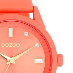 Oozoo Damen Armbanduhr Timepieces Analog Leder orange UOC11285