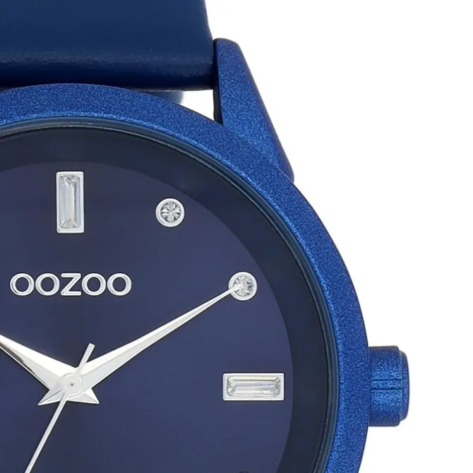 Oozoo Damen Armbanduhr Timepieces Analog Leder blau UOC11288