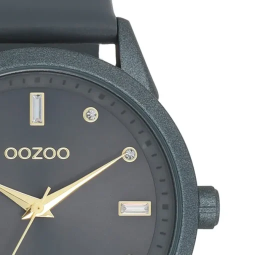 Oozoo Damen Armbanduhr Timepieces Analog Leder grau UOC11289