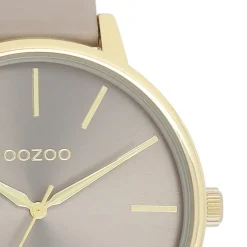 Oozoo Damen Armbanduhr Timepieces Analog Leder taupe braun UOC11291