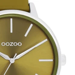 Oozoo Damen Armbanduhr Timepieces Analog Leder olivgrün UOC11298