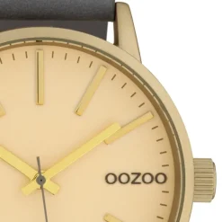Oozoo Damen Armbanduhr Timepieces Analog Leder grau UOC10013